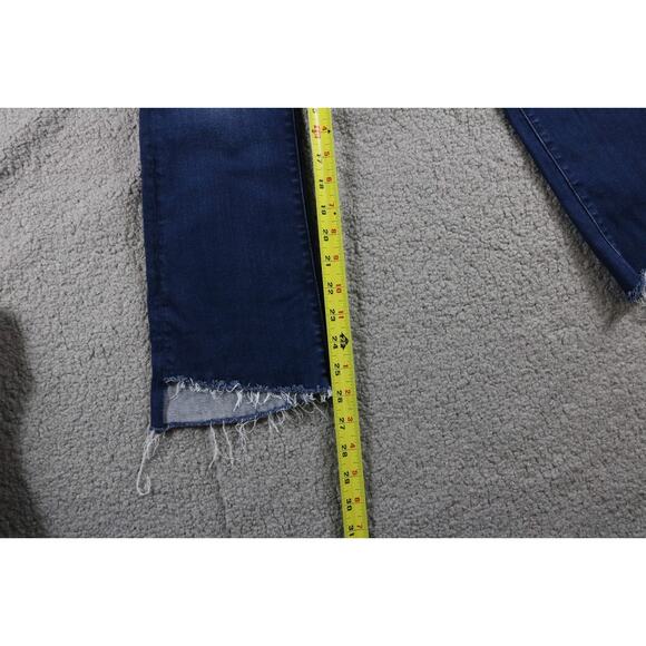 Mother Jeans 24 Blue Denim The Insider Crop Step Fray Ankle Distressed Hem USA - Picture 9 of 9